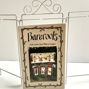 Bareroots Santa Claus Pillow and Hangers Pattern with Metal Stand Christmas 168